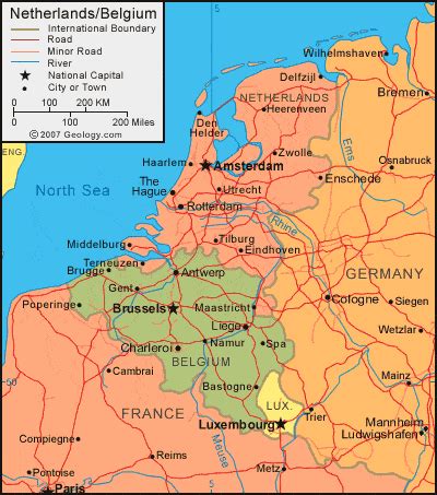 Belgium Map and Satellite Image