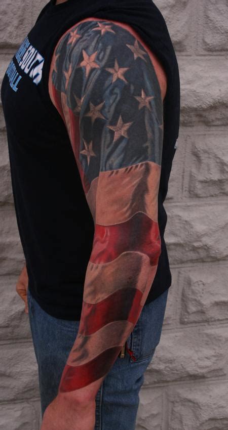 American Flag Sleeve Tattoo Designs, Ideas and Meaning - Tattoos For You