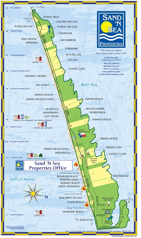 Map Of Galveston Beach - Map Of Farmland Cave