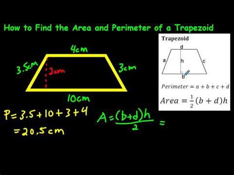 How to Find the Area and Perimeter of a Trapezoid - YouTube