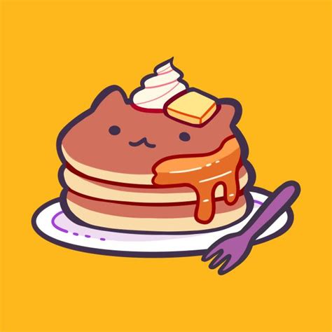 Cat Pancakes by windurr | Cute food drawings, Cute animal drawings kawaii, Cute kawaii drawings