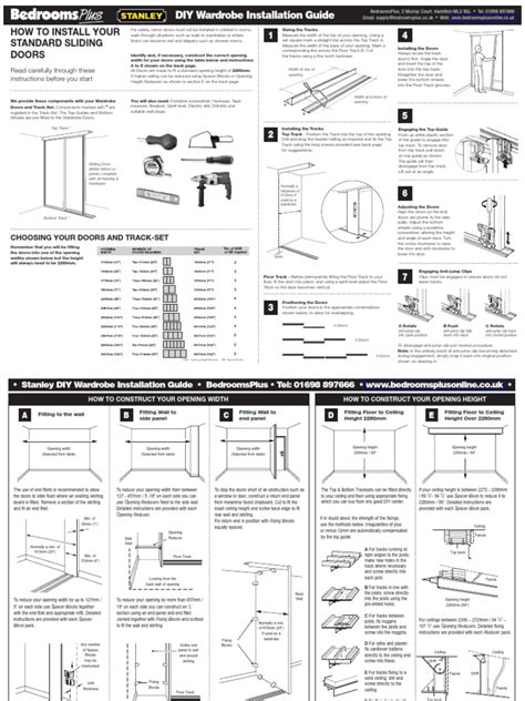 How To Install Your Standard Sliding Doors: Read Carefully Through These Instructions Before You ...