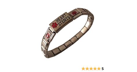 Heart Stents Medical Alert ID Bracelet for Men or Women Italian Charm ...