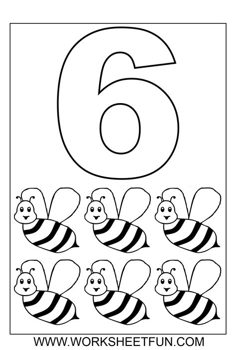 Number Coloring Pages 1 – 10 Worksheets / FREE Printable Worksheets – Worksheetfun