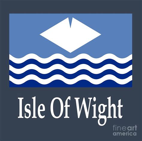 Isle Of Wight, England Flag And Name Digital Art by Frederick Holiday ...