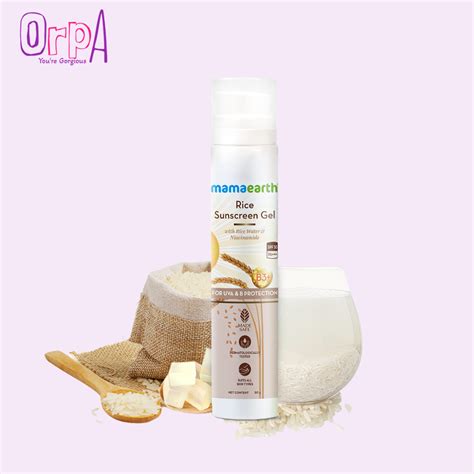 Mamaearth Rice Sunscreen Gel - 50g - Orpa