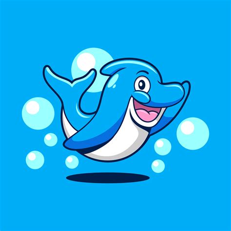 Blue Dolphin Cartoon