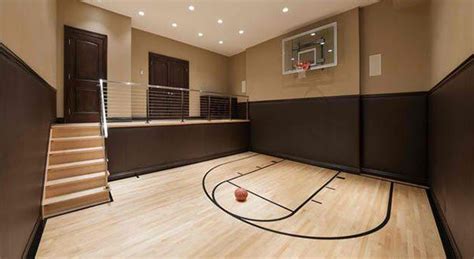 15 Ideas for Indoor Home Basketball Courts | Home Design Lover | Home ...