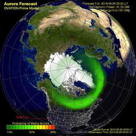 ovation NOAA map - aurora forecast | Aurora forecast, Aurora, Weather ...