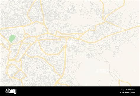 Printable street map of Enugu, Nigeria. Map template for business use ...