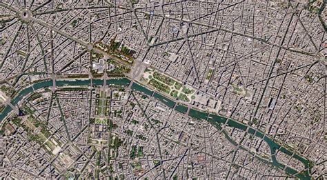 Satellite Map Of Paris - Holly Laureen