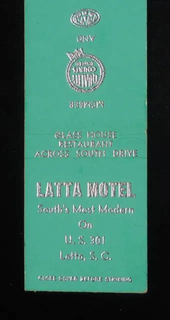 1950S LATTA MOTEL South's Most Modern Glass House Restaurant Route 301 ...