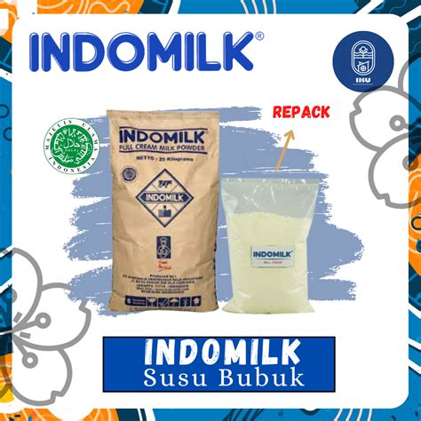 Susu Bubuk full cream Indomilk 1 Kg / Susu Fullcream Indomilk ...