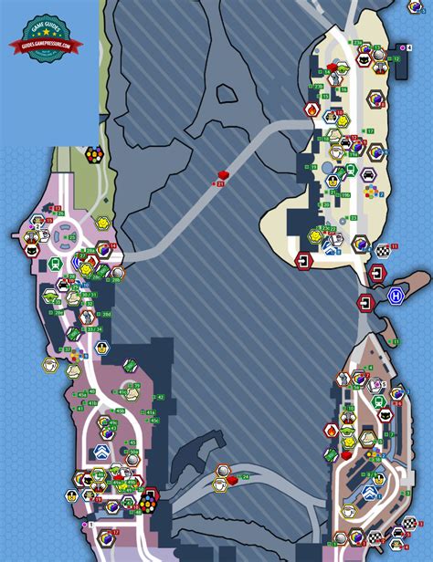 Map of the City centre | Maps and secrets - LEGO City: Undercover Game ...