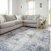 Modern Navy Textured Living Room Rug - Med | Living Room Rugs | Kukoon ...