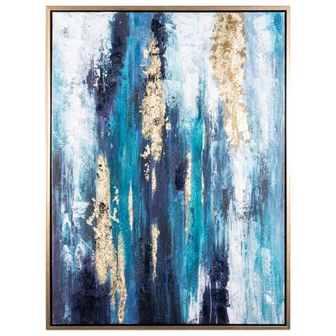 Signature Design by Ashley Wall Art Dinorah Teal Blue Wall Art | A1 ...