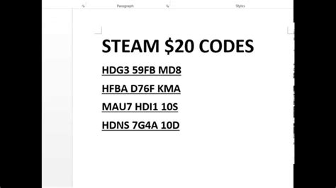 Free $20 Steam Gift Codes Codes - YouTube