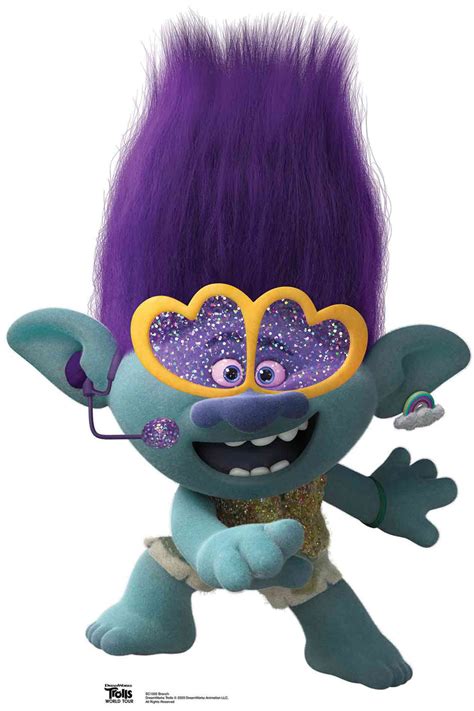 Branch Heart Glasses Official Trolls World Tour Mini Cardboard Cutout