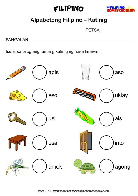 Free Katinig Worksheets (Set 2) — The Filipino Homeschooler ...