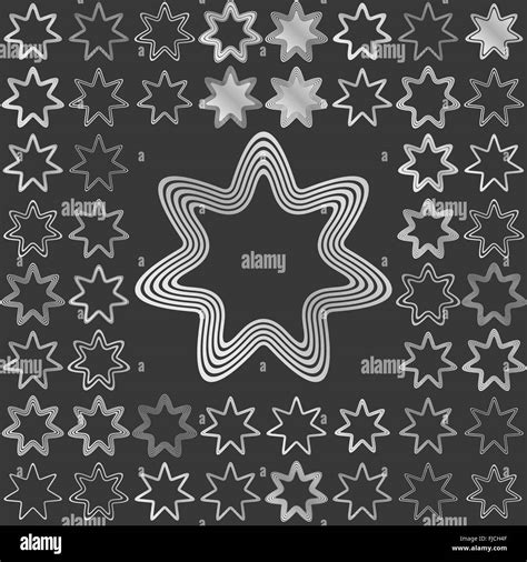 Silver line star logo design set Stock Vector Image & Art - Alamy