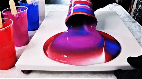 Paint Pouring Fluid Art | Flip Cup Pour Painting | Acrylic Pouring ...