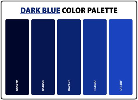 Dark Blue Color Chart