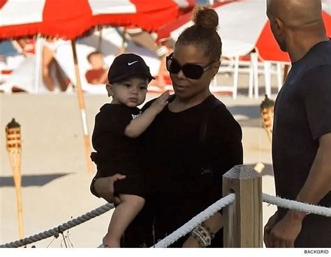 Janet Jackson Hits The Beach With Her Adorable Son Eissa