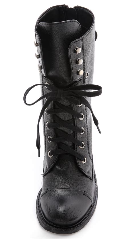 Lyst - Sam Edelman Darwin Combat Boots - Black in Black