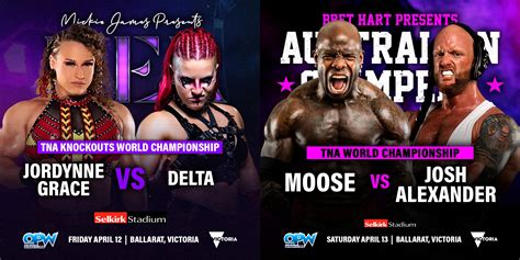 TNA World Championship Matches Announced For Starrcast Downunder