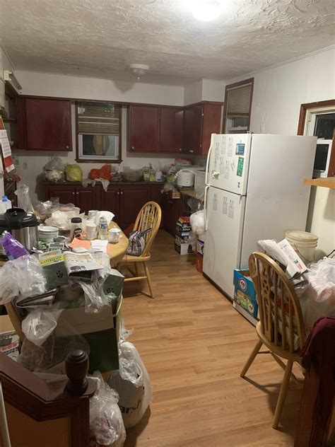 Mom has a hoarding problem. This is just the kitchen. How the heck do you clean this up? : r ...