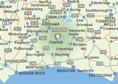 Horsham England Map ~ AFP CV