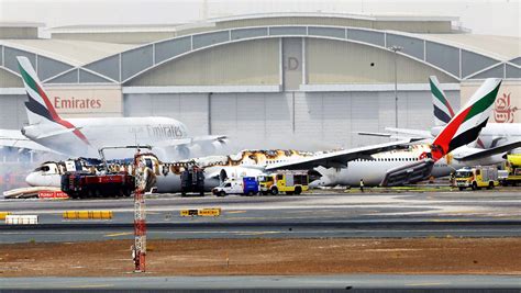 Emirates plane crash-lands with 300 aboard; 1 firefighter killed