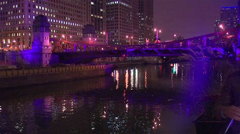 Chicago bridges lit up pink for breast cancer awareness - ABC7 Chicago