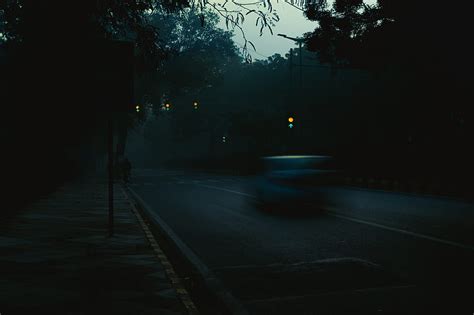 Car, silhouette, movement, dark, gloomy, HD wallpaper | Peakpx