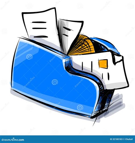 Folder Icon Cartoon Vector Illustration Stock Photos - Image: 32180183