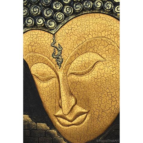 Best Wooden Buddha Golden Face Wall Art | Royal Thai Art