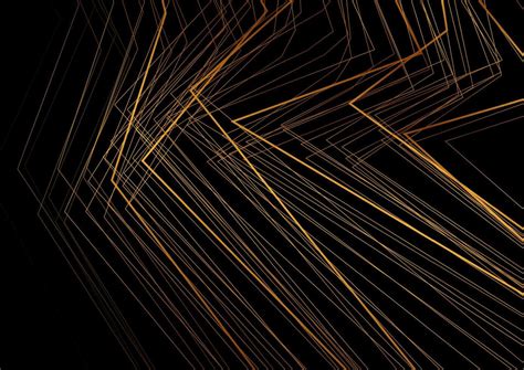 Black abstract background with golden curved lines 28580043 Vector Art ...