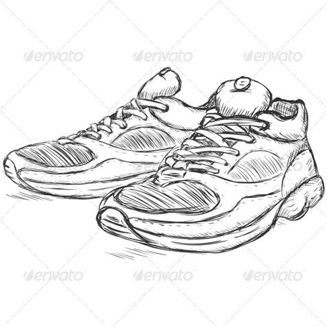 Running Shoes Sketch | Running shoes sketch, Vector sketch, Shoe sketches