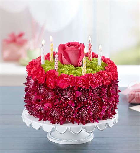 Birthday Wishes Flower Cake™ Purple | Portland Oregon Florist | Nancy's ...