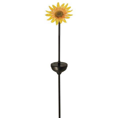 Moonrays Solar Powered Outdoor Color-Changing Sunflower LED Stake Lights (3-Pack)-90004 - The ...