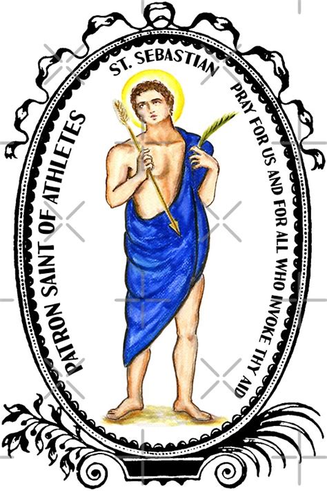 "Saint Sebastian Patron of Athletes" Stickers by myaltar | Redbubble