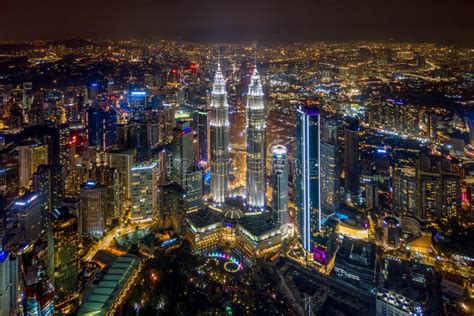 Aerial View of Kuala Lumpur Downtown, Malaysia. Financial District and ...