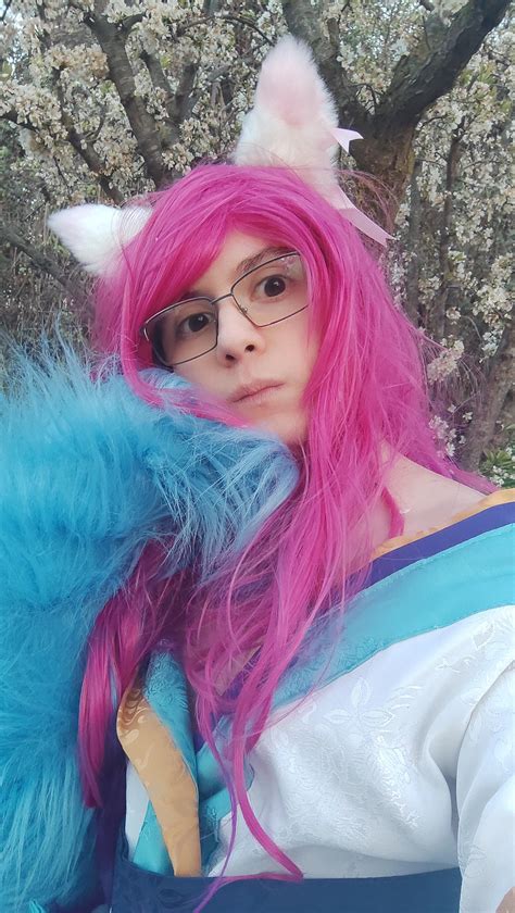 Spirit Blossom Ahri cosplay! : r/femboy