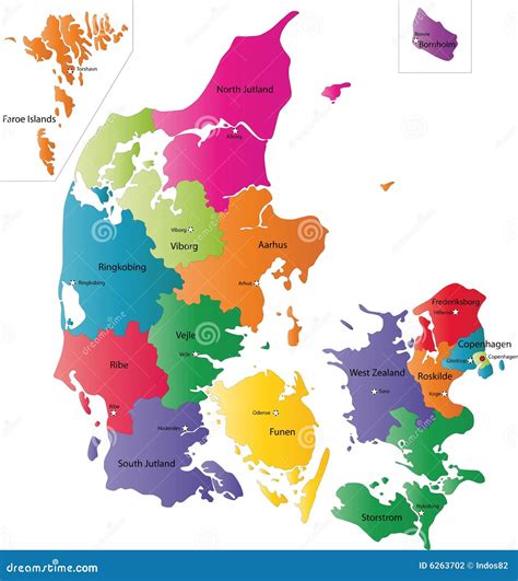 Map Of Denmark Stock Photography - Image: 6263702