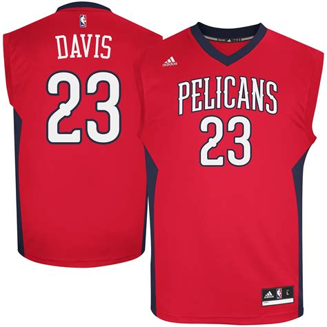 Mens New Orleans Pelicans Anthony Davis adidas Red Replica Alternate Jersey