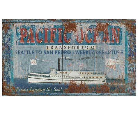 Customizable Atlantic Transport Co Ship Vintage Style Metal Sign ...