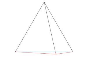 Pyramid drawing: Easy, Simple, Step by Step and Line