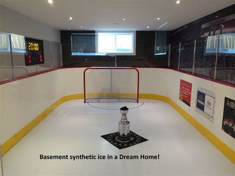 Basement Hockey Rink with Synthetic Ice | SmartRink | Synthetic ice, Synthetic ice rink, Hockey room