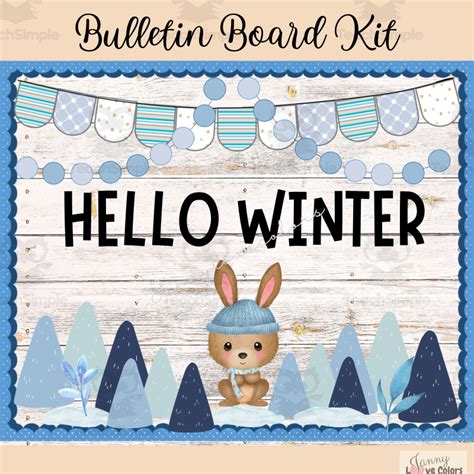 Winter/January Bulletin Board Set Classroom decor Winter Bulletin Board ...