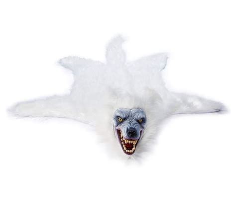 Animatronic Howling Werewolf Rug With White Fur - Big Lots | Werewolf ...